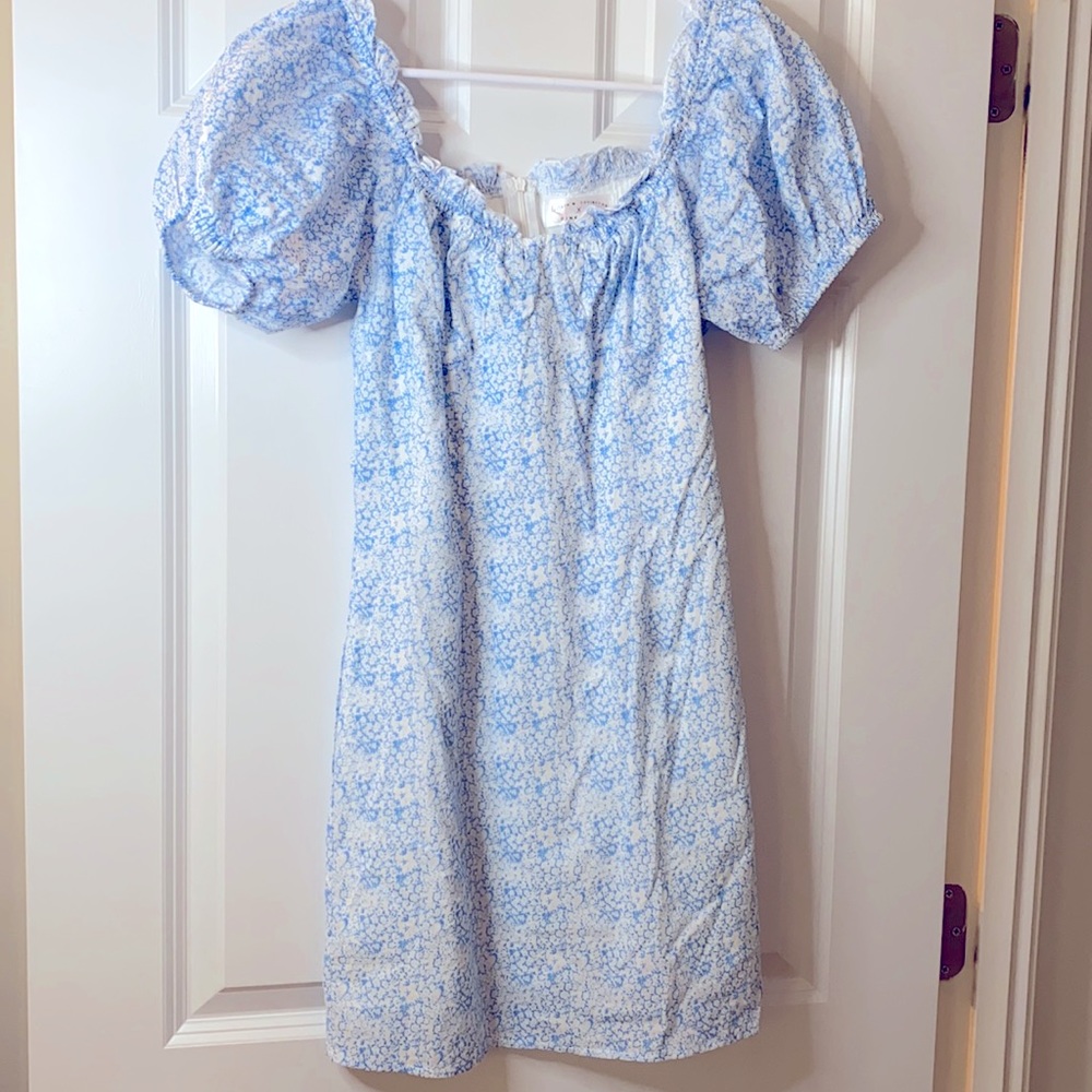 Women’s Pink Lilly Floral linen Sun Dress